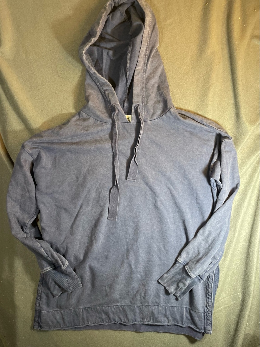 Aerie Washed Slate Blue Oversized Pullover Hoodie Sweatshirt - XS